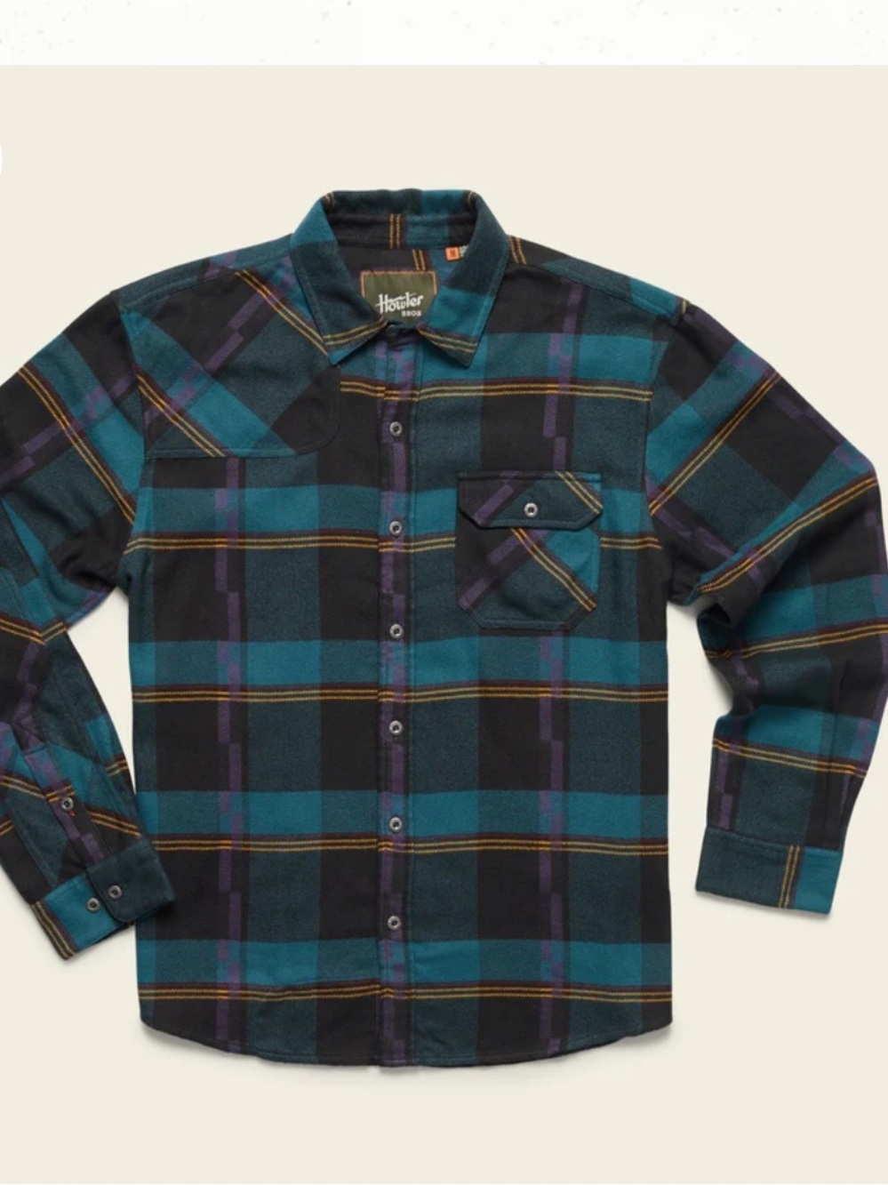 NEW🎣 The Howler Brothers Harker's Flannel in "Backdrop Plaid : Phantom Blue" $99